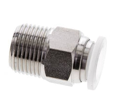 10mm x R3/8'' Push-in Fitting with Male Threads Stainless Steel/PA EPDM/PTFE
