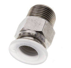 12mm x R3/8'' Push-in Fitting with Male Threads Stainless Steel/PA EPDM/PTFE