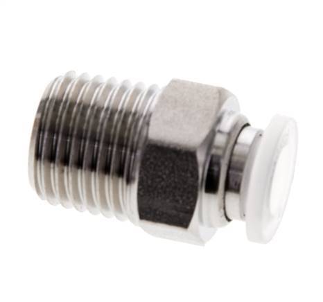 12mm x R1/2'' Push-in Fitting with Male Threads Stainless Steel/PA EPDM/PTFE