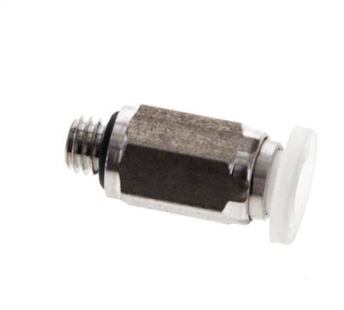 4mm x M 5 Push-in Fitting with Male Threads PA/Stainless Steel EPDM