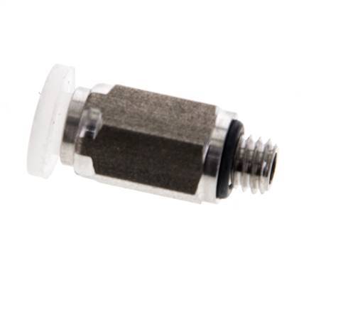 4mm x M 5 Push-in Fitting with Male Threads PA/Stainless Steel EPDM