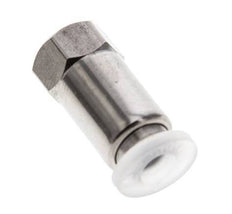 4mm x M 5 Push-in Fitting with Female Threads Stainless Steel/PA EPDM/PTFE