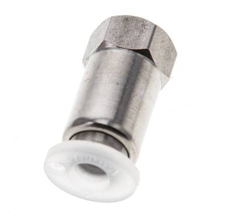 4mm x M 5 Push-in Fitting with Female Threads Stainless Steel/PA EPDM/PTFE