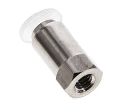 4mm x M 5 Push-in Fitting with Female Threads Stainless Steel/PA EPDM/PTFE