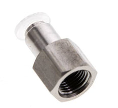 4mm x G1/8'' Push-in Fitting with Female Threads Stainless Steel/PA EPDM/PTFE