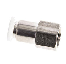6mm x G1/8'' Push-in Fitting with Female Threads Stainless Steel/PA EPDM/PTFE