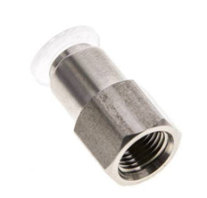 6mm x G1/8'' Push-in Fitting with Female Threads Stainless Steel/PA EPDM/PTFE