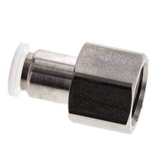 6mm x G1/4'' Push-in Fitting with Female Threads Stainless Steel/PA EPDM/PTFE