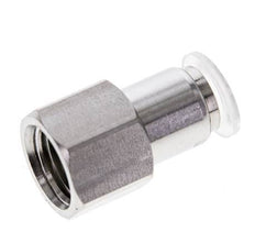 8mm x G1/4'' Push-in Fitting with Female Threads Stainless Steel/PA EPDM/PTFE