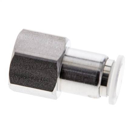 8mm x G1/4'' Push-in Fitting with Female Threads Stainless Steel/PA EPDM/PTFE