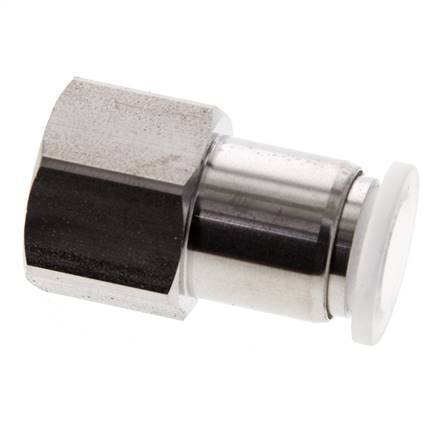 10mm x G3/8'' Push-in Fitting with Female Threads Stainless Steel/PA EPDM/PTFE