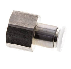 10mm x G1/2'' Push-in Fitting with Female Threads Stainless Steel/PA EPDM/PTFE