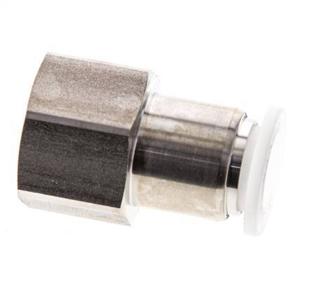 12mm x G1/2'' Push-in Fitting with Female Threads Stainless Steel/PA EPDM/PTFE