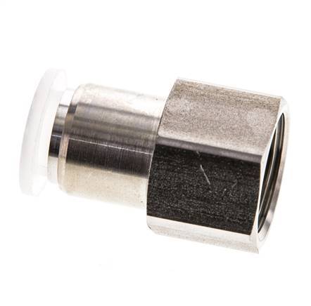 12mm x G1/2'' Push-in Fitting with Female Threads Stainless Steel/PA EPDM/PTFE