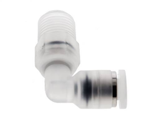 4mm x R1/8'' 90deg Elbow Push-in Fitting with Male Threads PA EPDM/PTFE Rotatable
