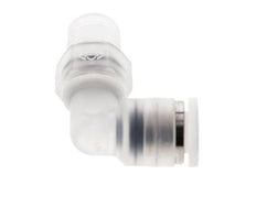 6mm x R1/8'' 90deg Elbow Push-in Fitting with Male Threads PA EPDM/PTFE Rotatable