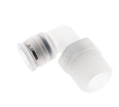 10mm x R1/2'' 90deg Elbow Push-in Fitting with Male Threads PA EPDM/PTFE Rotatable