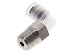 6mm x R1/4'' 90deg Elbow Push-in Fitting with Male Threads PA/Stainless Steel EPDM/PTFE Rotatable