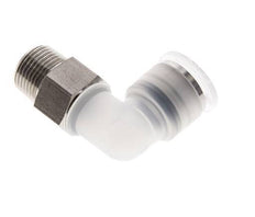 12mm x R3/8'' 90deg Elbow Push-in Fitting with Male Threads PA/Stainless Steel EPDM/PTFE Rotatable