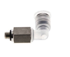4mm x M 5 90deg Elbow Push-in Fitting with Male Threads PA/Stainless Steel EPDM Rotatable