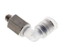 4mm x M 5 90deg Elbow Push-in Fitting with Male Threads PA/Stainless Steel EPDM Rotatable