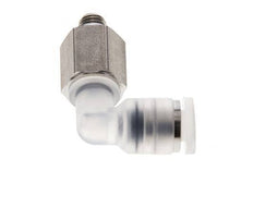 4mm x M 5 90deg Elbow Push-in Fitting with Male Threads PA/Stainless Steel EPDM Rotatable
