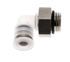 6mm x G1/4'' 90deg Elbow Push-in Fitting with Male Threads PA/Stainless Steel EPDM Rotatable