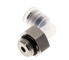 6mm x G1/4'' 90deg Elbow Push-in Fitting with Male Threads PA/Stainless Steel EPDM Rotatable