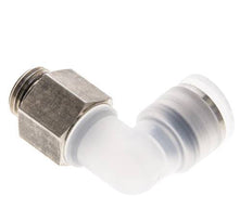10mm x G1/4'' 90deg Elbow Push-in Fitting with Male Threads PA/Stainless Steel EPDM Rotatable