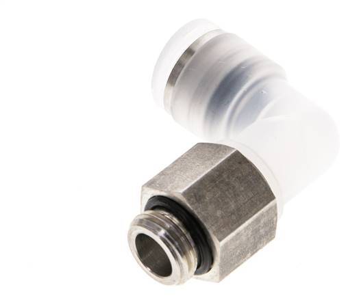 10mm x G1/4'' 90deg Elbow Push-in Fitting with Male Threads PA/Stainless Steel EPDM Rotatable
