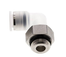 10mm x G3/8'' 90deg Elbow Push-in Fitting with Male Threads PA/Stainless Steel EPDM Rotatable