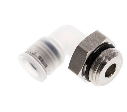 10mm x G1/2'' 90deg Elbow Push-in Fitting with Male Threads PA/Stainless Steel EPDM Rotatable