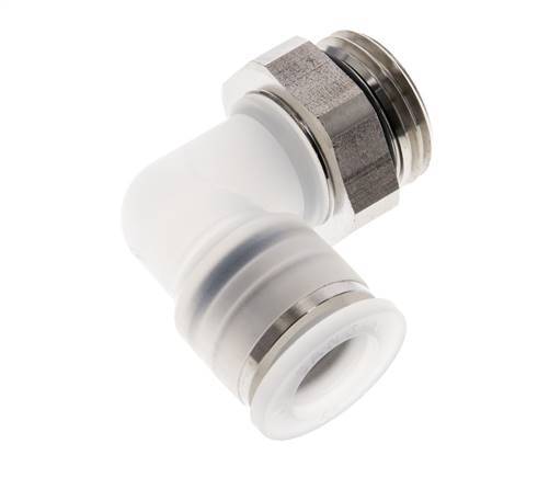 12mm x G1/2'' 90deg Elbow Push-in Fitting with Male Threads PA/Stainless Steel EPDM Rotatable