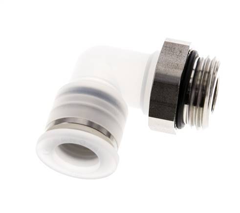 12mm x G1/2'' 90deg Elbow Push-in Fitting with Male Threads PA/Stainless Steel EPDM Rotatable