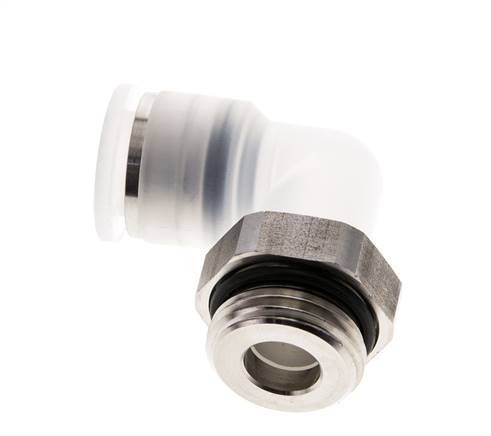 12mm x G1/2'' 90deg Elbow Push-in Fitting with Male Threads PA/Stainless Steel EPDM Rotatable
