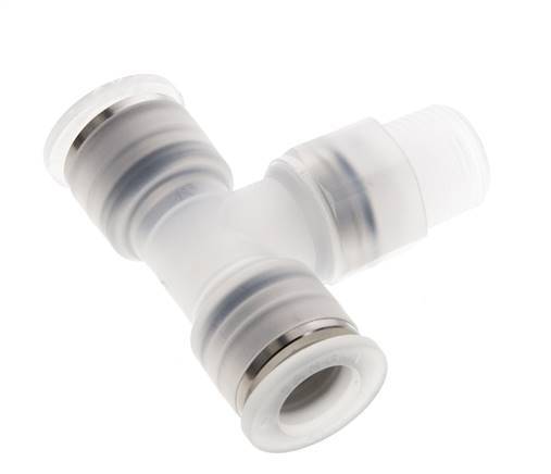12mm x R3/8'' Inline Tee Push-in Fitting with Male Threads PA EPDM FDA Rotatable