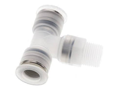 12mm x R3/8'' Inline Tee Push-in Fitting with Male Threads PA EPDM FDA Rotatable