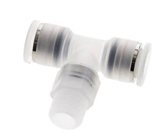 12mm x R3/8'' Inline Tee Push-in Fitting with Male Threads PA EPDM FDA Rotatable