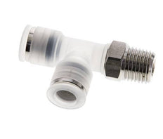 8mm x R1/4'' Right Angle Tee Push-in Fitting with Male Threads PA/Stainless Steel EPDM FDA Rotatable