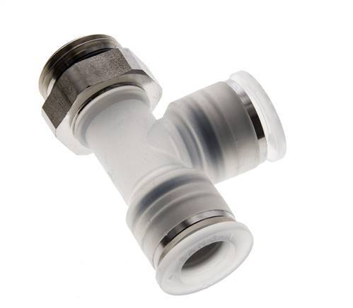 12mm x G1/2'' Right Angle Tee Push-in Fitting with Male Threads PA/Stainless Steel EPDM FDA Rotatable