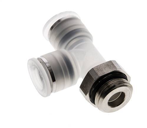 12mm x G1/2'' Right Angle Tee Push-in Fitting with Male Threads PA/Stainless Steel EPDM FDA Rotatable