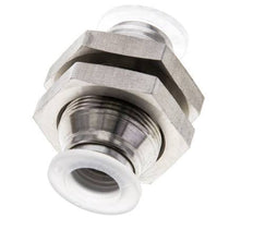 10mm Push-in Fitting Stainless Steel/PA EPDM/PTFE Bulkhead