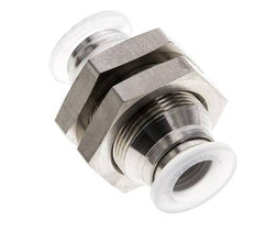 10mm Push-in Fitting Stainless Steel/PA EPDM/PTFE Bulkhead
