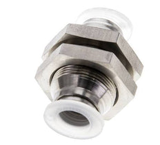 10mm Push-in Fitting Stainless Steel/PA EPDM/PTFE Bulkhead