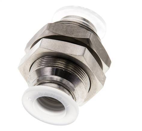 12mm Push-in Fitting Stainless Steel/PA EPDM/PTFE Bulkhead