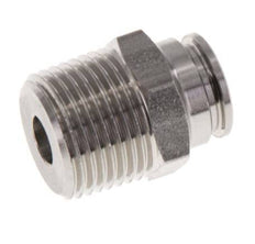 8mm x R3/8'' Push-in Fitting with Male Threads Stainless Steel FKM