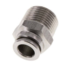 8mm x R3/8'' Push-in Fitting with Male Threads Stainless Steel FKM