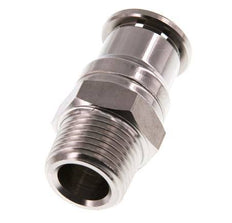 16mm x R1/2'' Push-in Fitting with Male Threads Stainless Steel FKM
