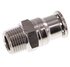 16mm x R1/2'' Push-in Fitting with Male Threads Stainless Steel FKM
