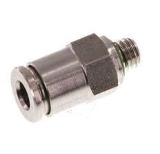 4mm x M 5 Push-in Fitting with Male Threads Stainless Steel FKM